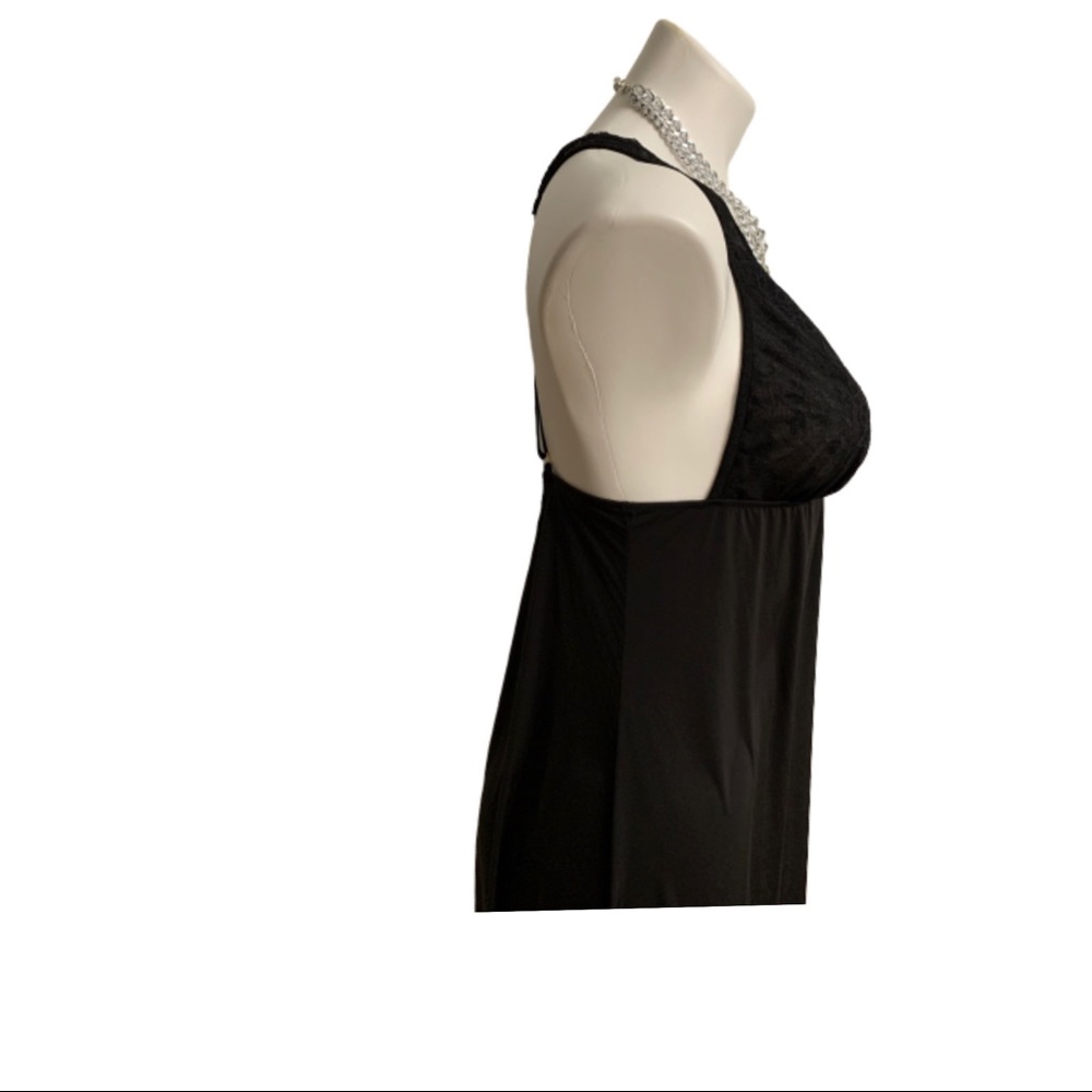 Victoria Secret Lace Panel Slip Black Chemise - Picture 5 of 7